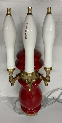 Ceramic draft beer tower - tower, red