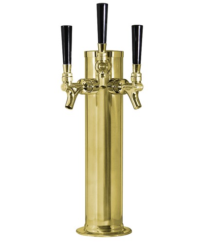 Kegco polished brass triple - polished,