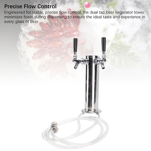 Dual tap beer kegerator tower - dual,